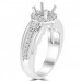 0.45 ct Ladies Round Cut Diamond Semi Mounting Engagement Ring in 14 kt White Gold